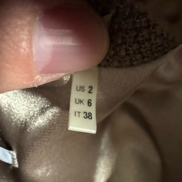 Tahari Women’s‎ Gold "Tina" Cotton Blend Blazer Size 2 bronze one snap designer - Picture 7 of 8